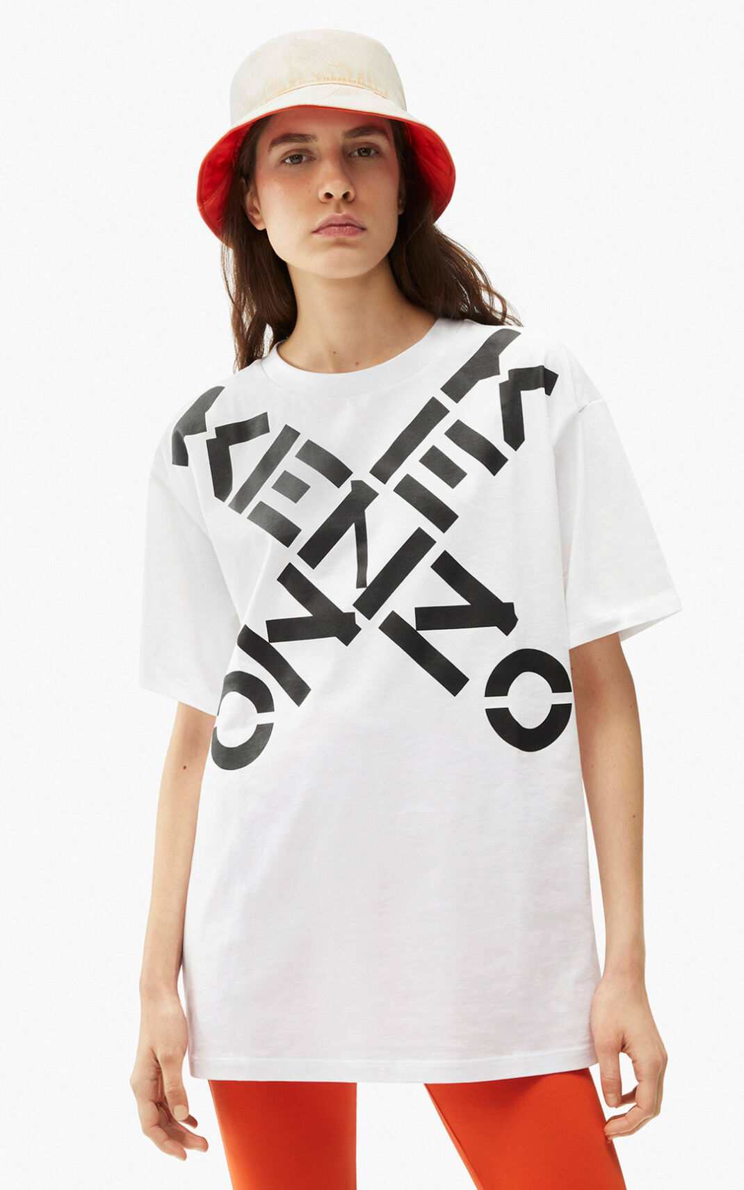 Camisetas Kenzo Sport Big X oversized Mujer Blancas - SKU.6661913